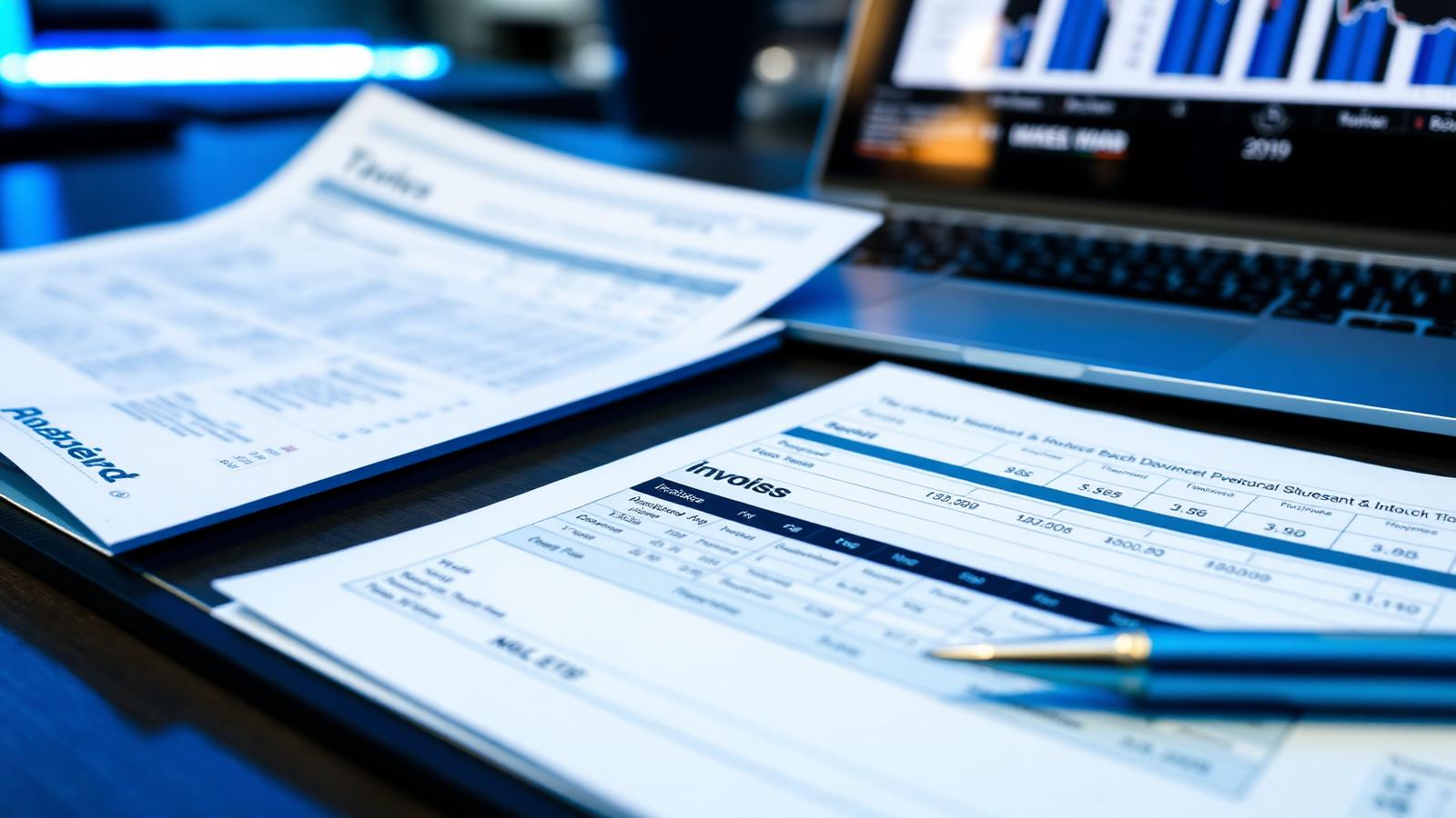 Contador analisando documentos fiscais e tributários